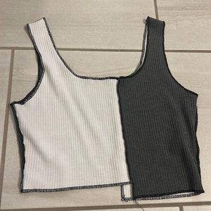 Shein color block ribbed tank xs